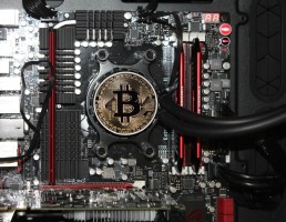 Cryptomonnaie bitcoin dans processeur